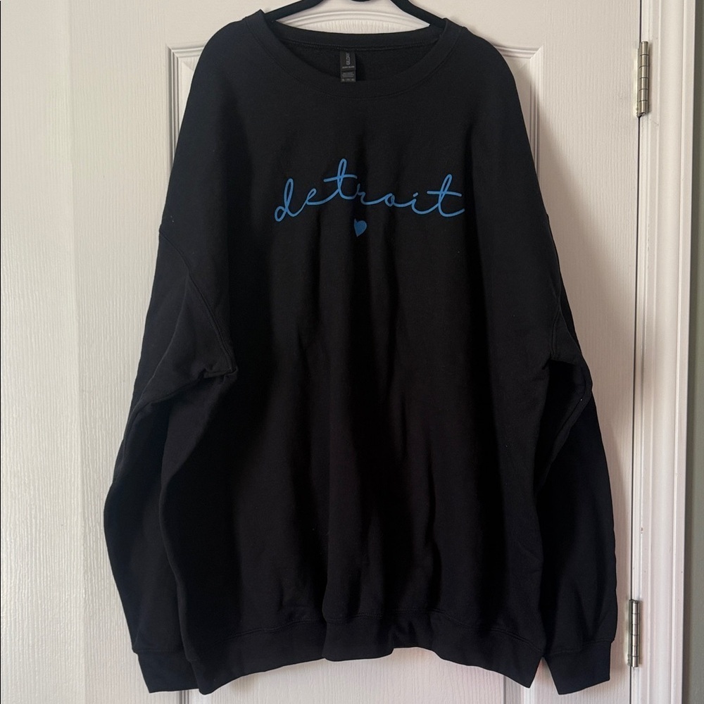 Black Detroit Sweat Shirt Size 5XL